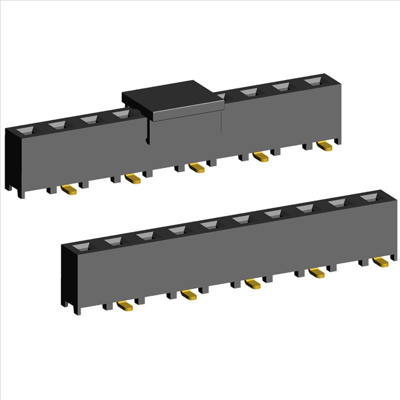 2.00mm PCB Socket Single Row SMD B1(2) Type with Cap.(H=3.56)